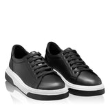 Pantofi barbati sport piele naturala negru 3224